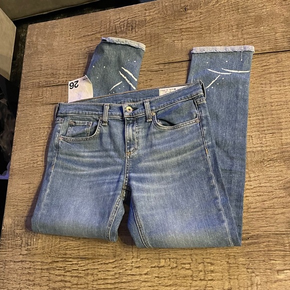 Rag & Bone Ankle Dre Low Rise Slim Boyfriend Jeans. - Picture 5 of 10